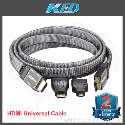 New Arrival Universal Cable 3 in 1 HDMI Cable 1.5m with High Quality